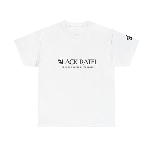 Black Ratel Logo Tee — "Feel the Ratel Difference" Graphic T‑Shirt