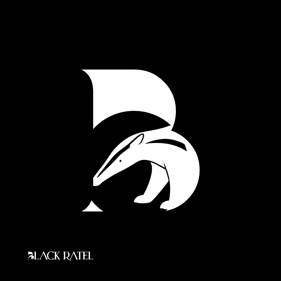 Black Ratel Classic Fit T-Shirt in Black & white for everyday wear .