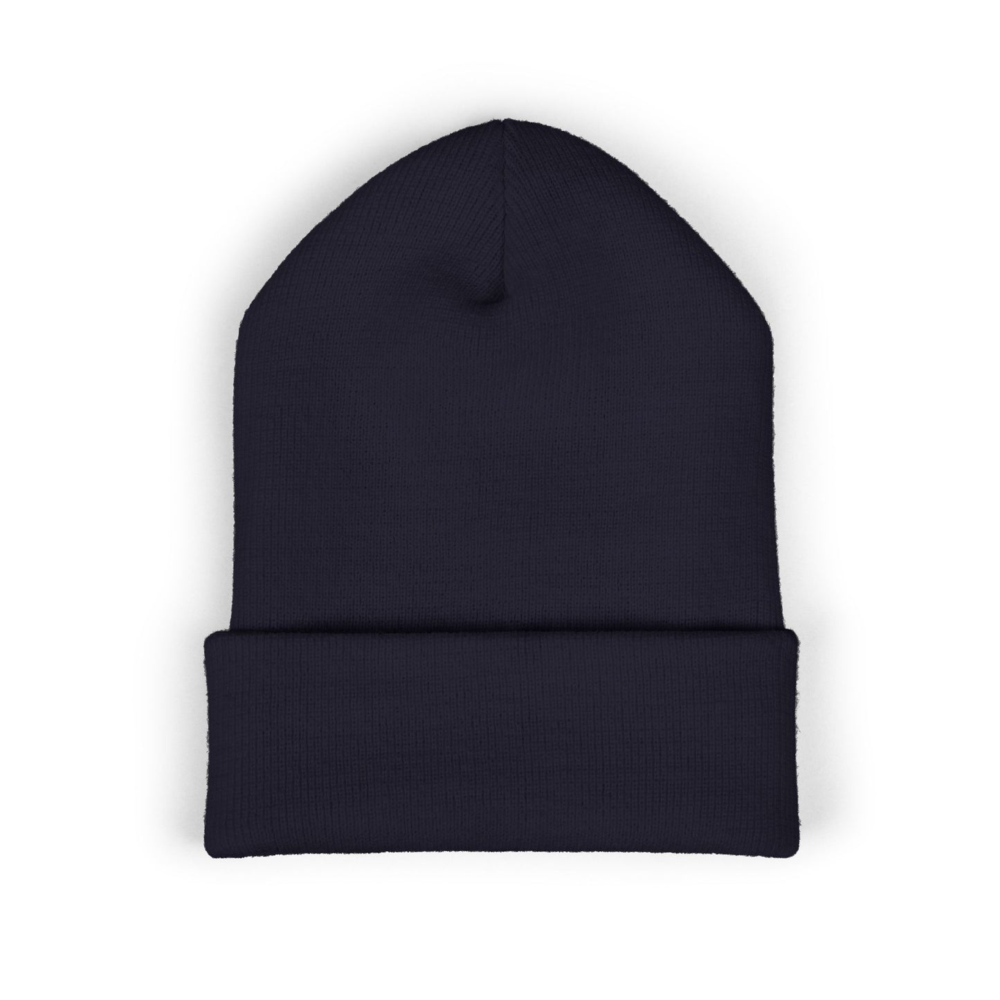 Embroidered "Black Rain" Classic Cuffed Beanie — Minimal Streetwear Knit Hat