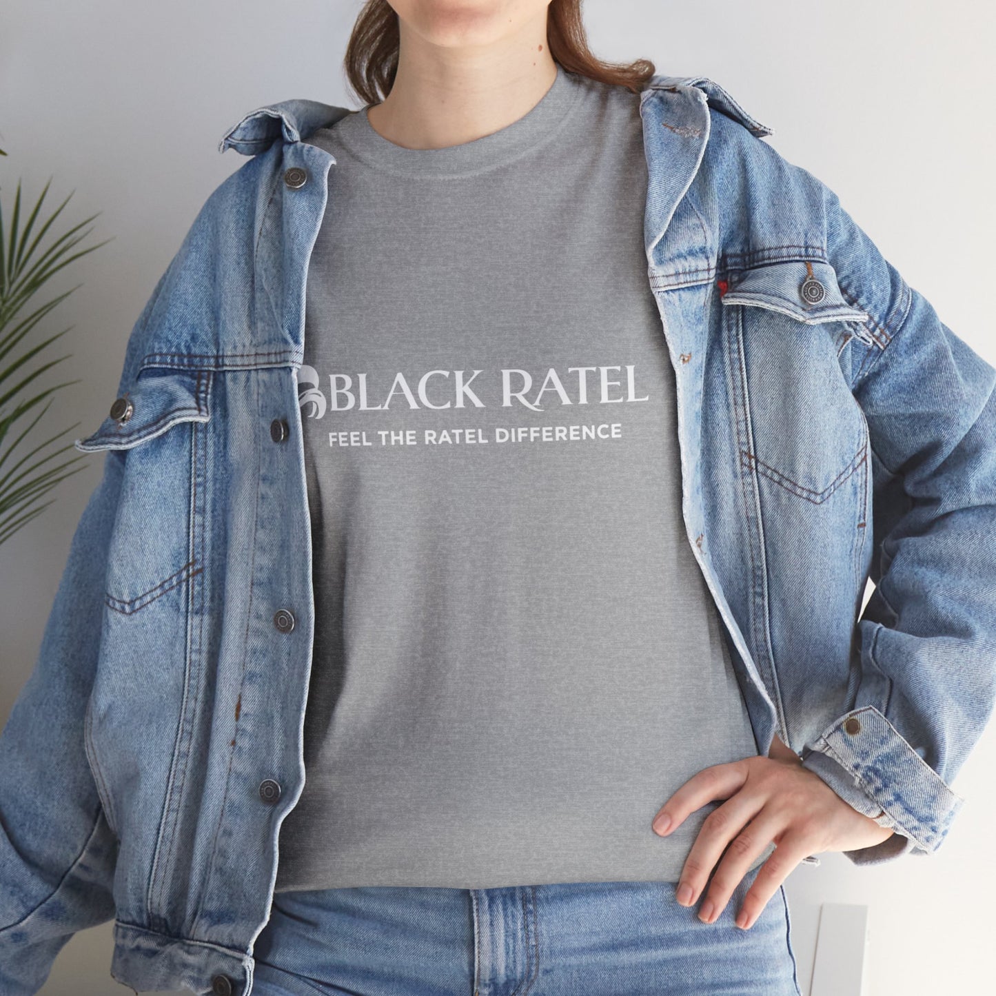 Black Ratel Logo Tee — "Feel the Ratel Difference" Graphic T‑Shirt