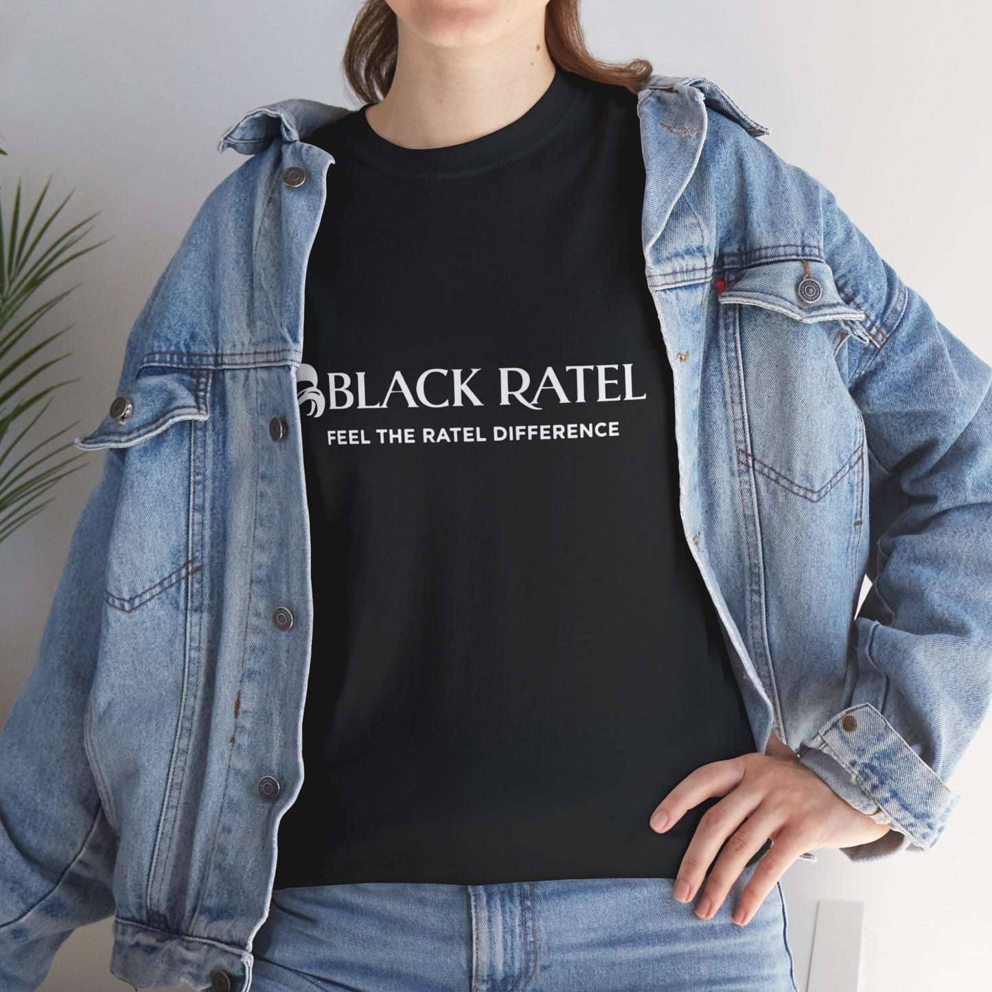 Black Ratel Logo Tee — "Feel the Ratel Difference" Graphic T‑Shirt