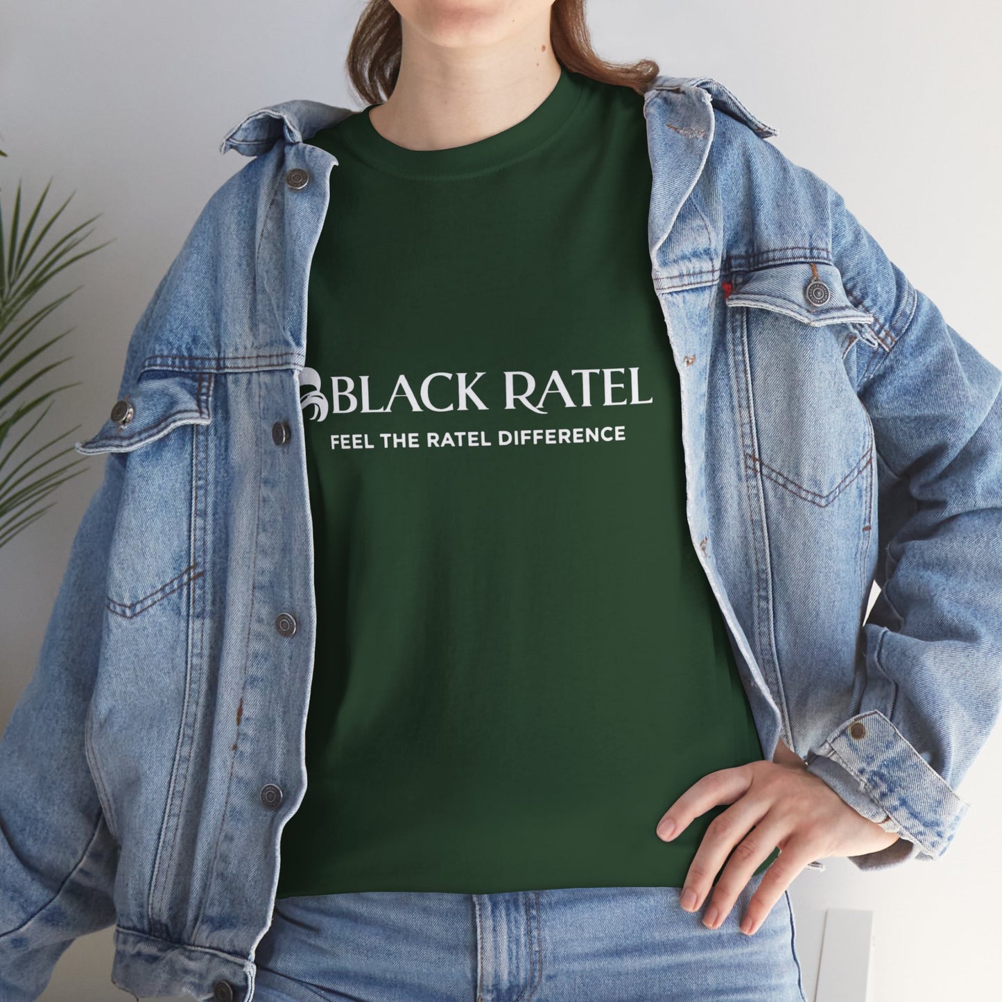 Black Ratel Logo Tee — "Feel the Ratel Difference" Graphic T‑Shirt