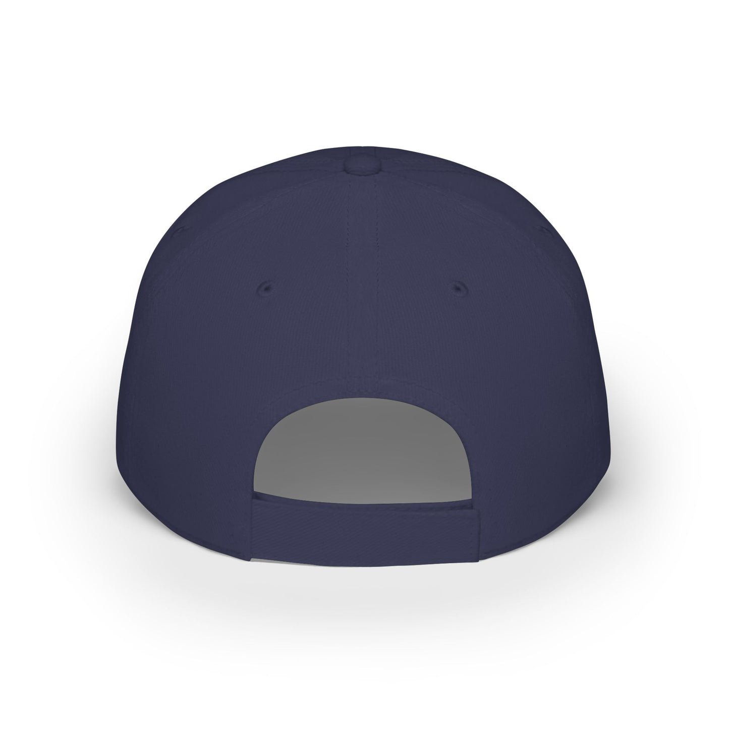 Minimal Red Baseball Cap with White Abstract Logo — Low Profile Hat