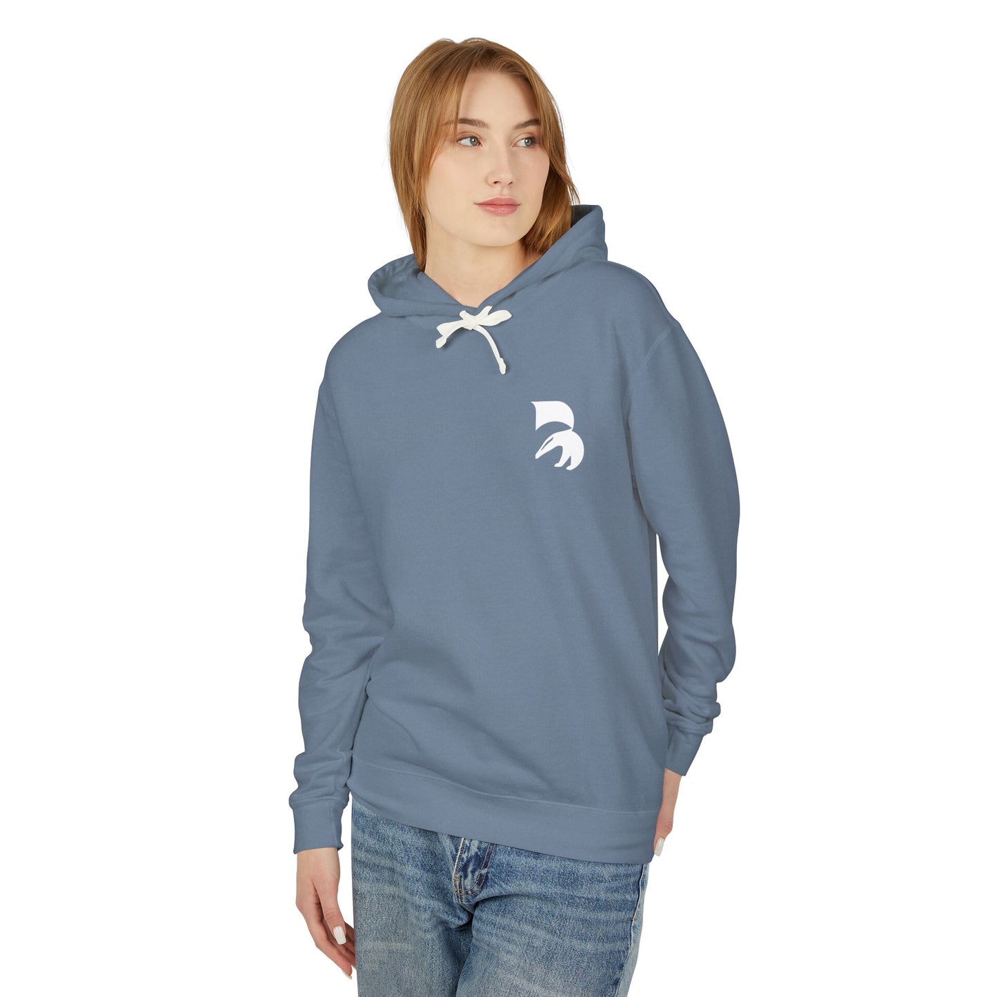 Black Ratel BR Distressed Logo Hoodie — Lightweight Unisex Hooded Sweatshirt