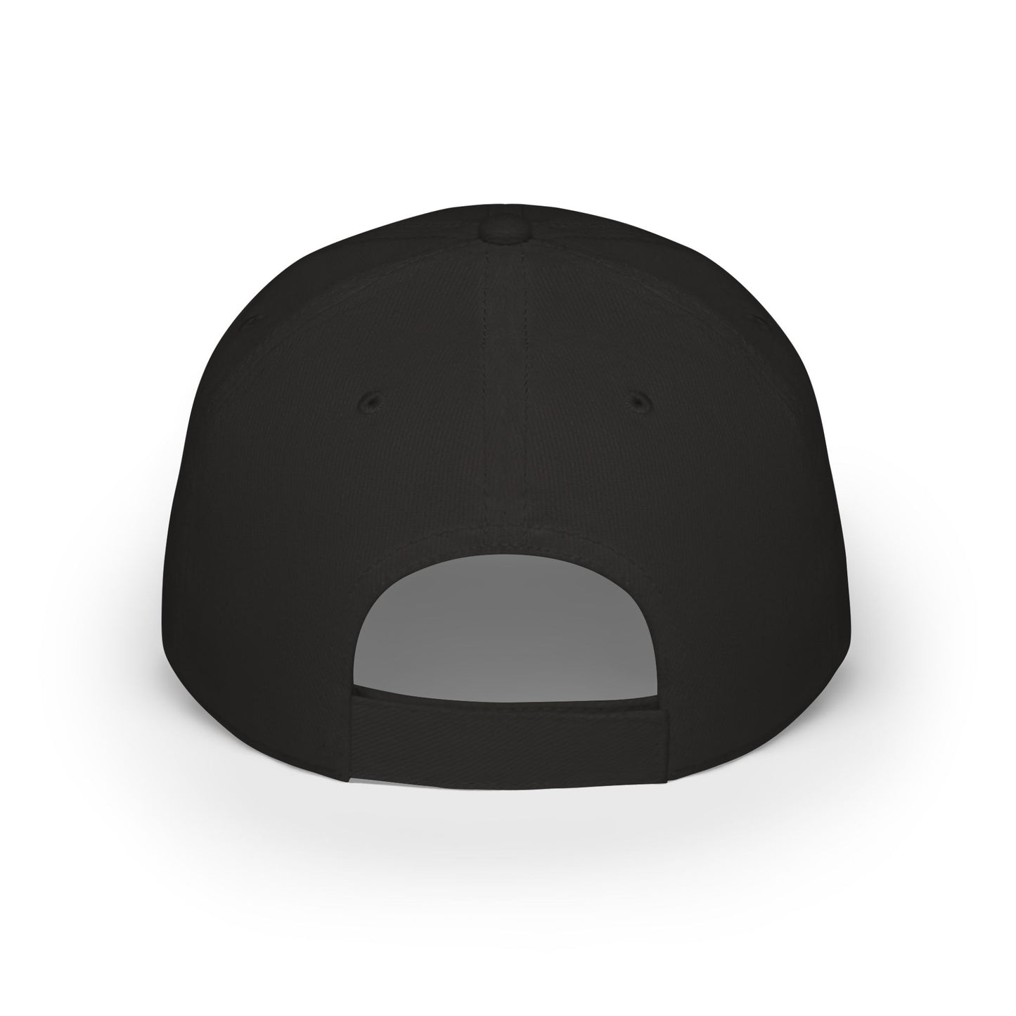Minimal Red Baseball Cap with White Abstract Logo — Low Profile Hat