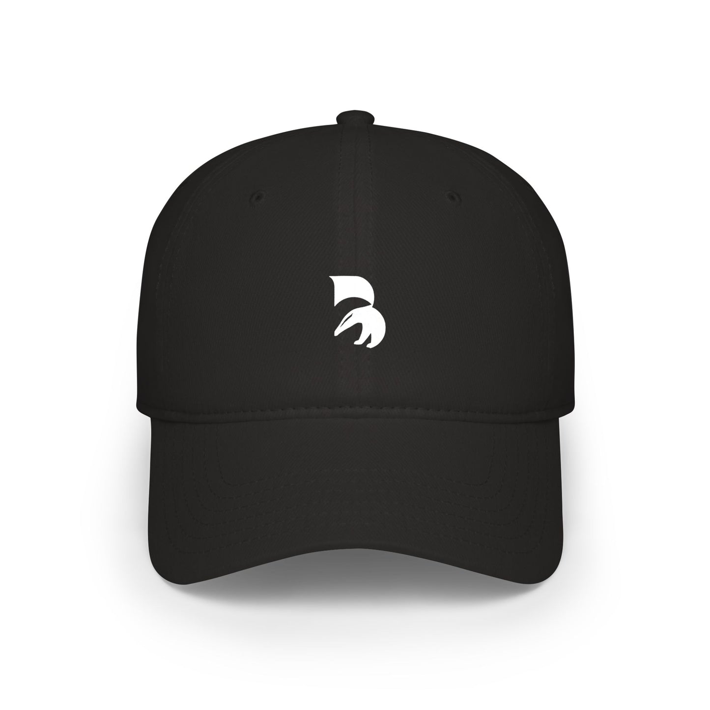 Minimal Red Baseball Cap with White Abstract Logo — Low Profile Hat