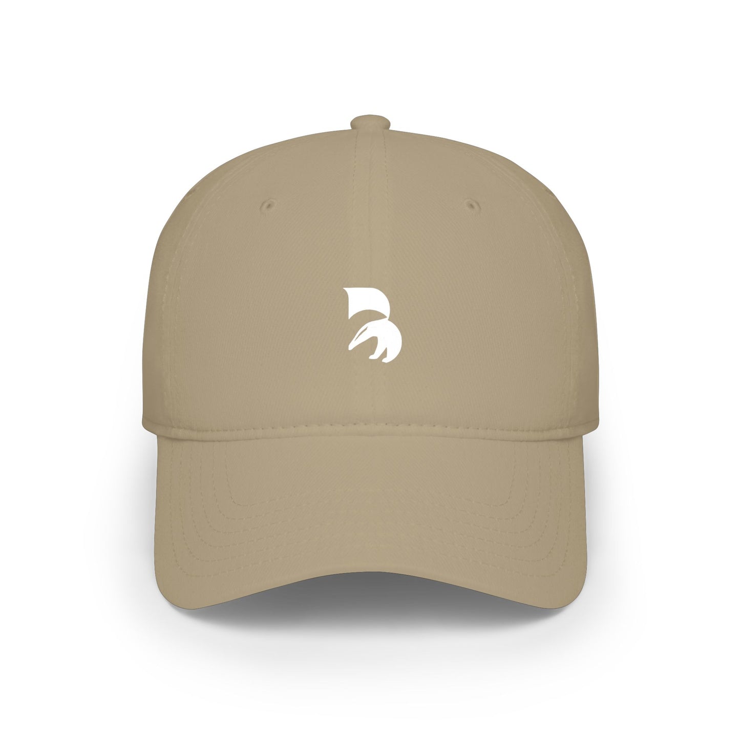 Minimal Red Baseball Cap with White Abstract Logo — Low Profile Hat