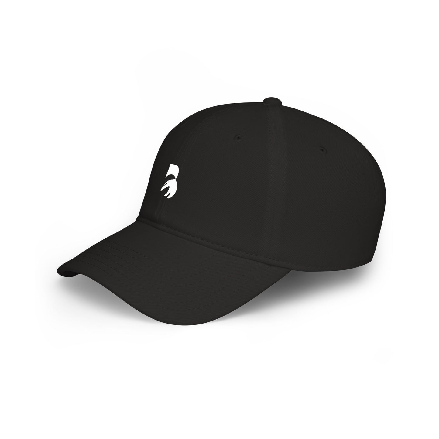 Minimal Red Baseball Cap with White Abstract Logo — Low Profile Hat