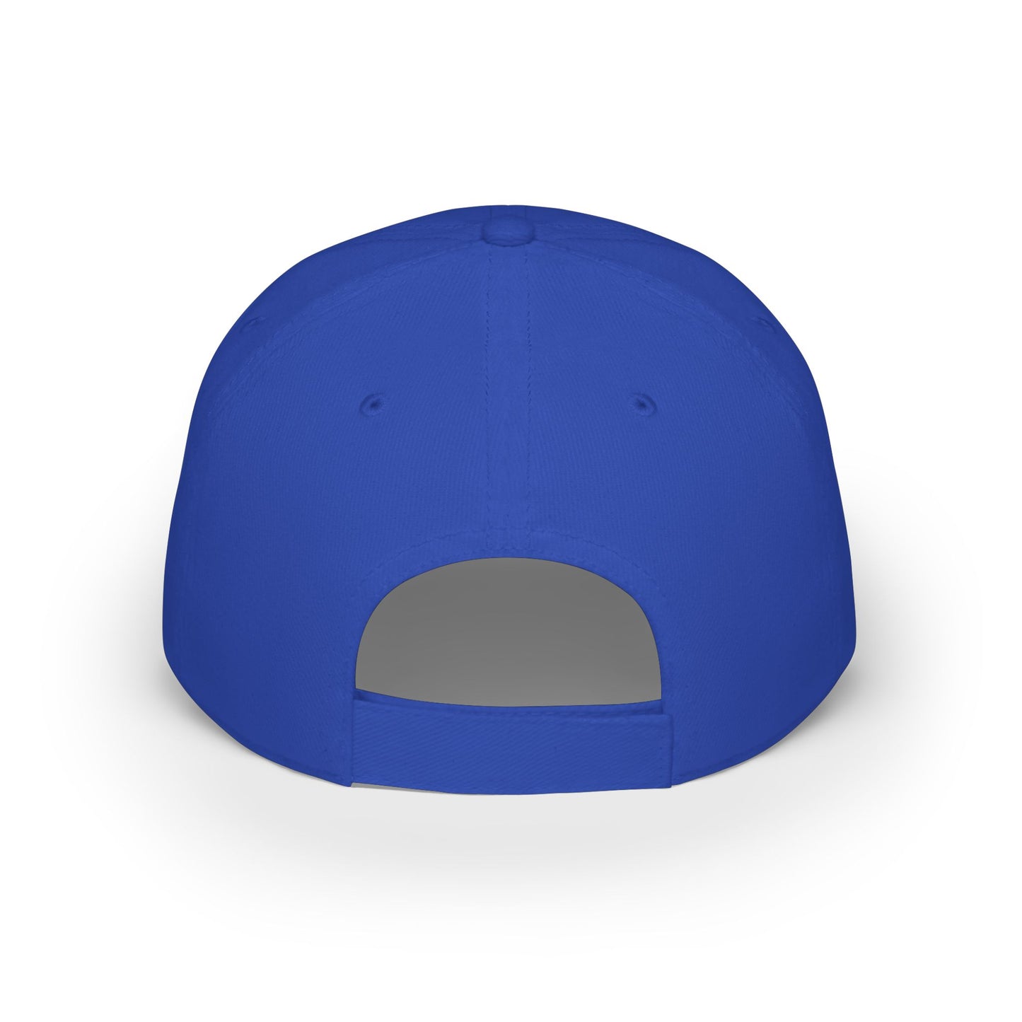 Minimal Red Baseball Cap with White Abstract Logo — Low Profile Hat