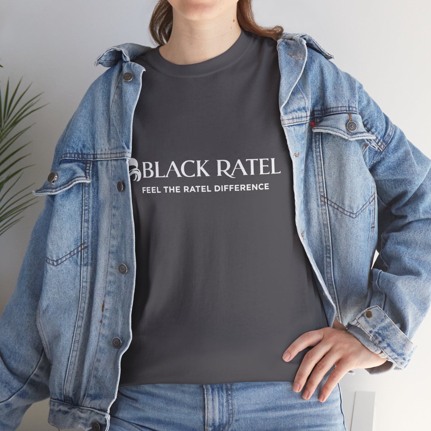 Black Ratel Logo Tee — "Feel the Ratel Difference" Graphic T‑Shirt