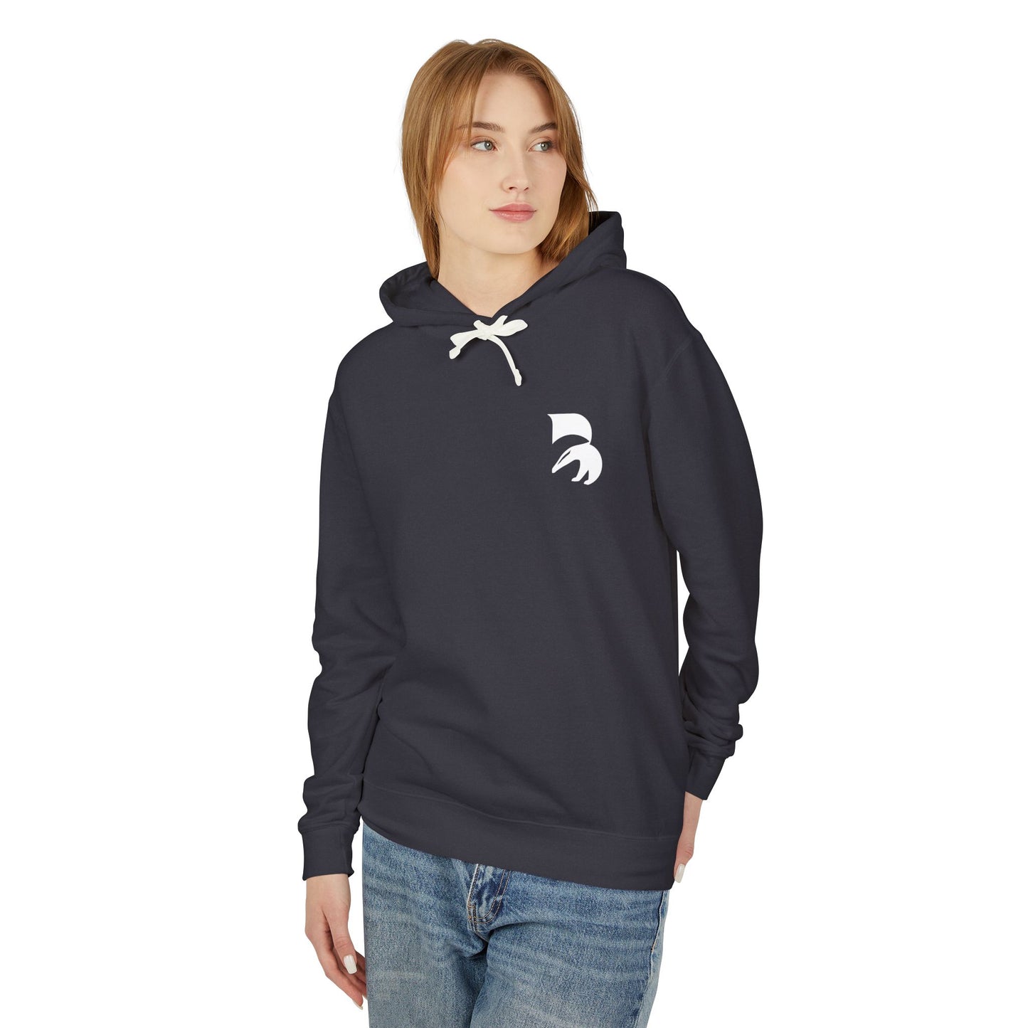 Black Ratel BR Distressed Logo Hoodie — Lightweight Unisex Hooded Sweatshirt