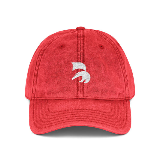 Vintage Embroidered Cap – Distressed Wave Logo Baseball Hat