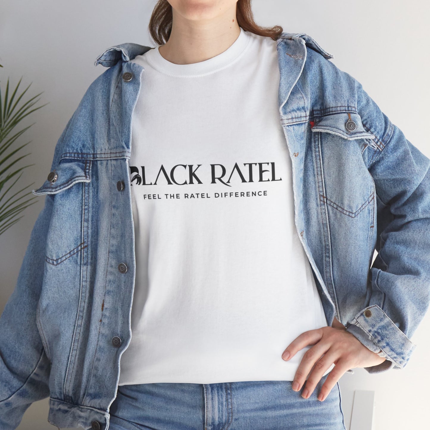 Black Ratel Logo Tee — "Feel the Ratel Difference" Graphic T‑Shirt