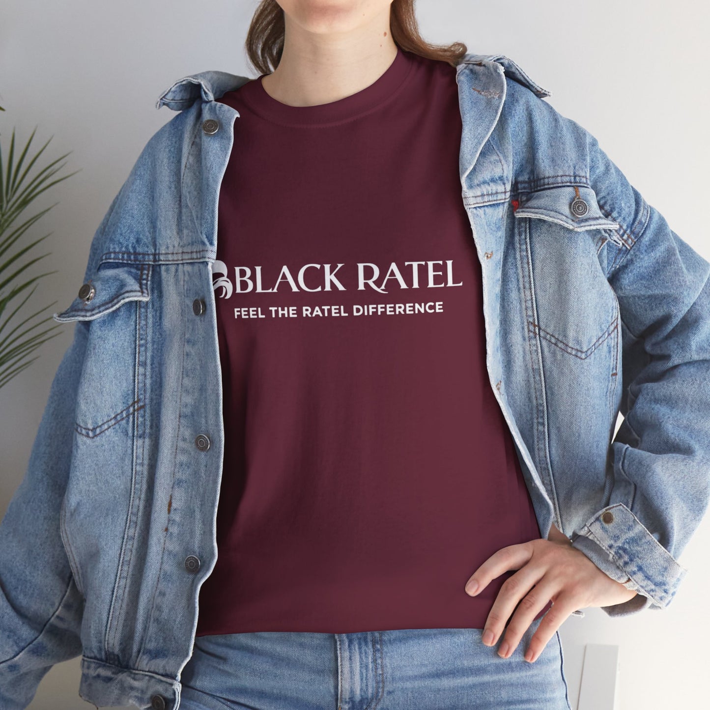 Black Ratel Logo Tee — "Feel the Ratel Difference" Graphic T‑Shirt