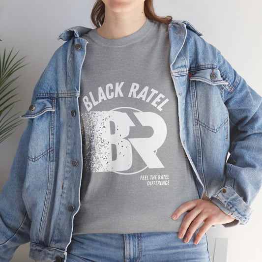 Black Ratel Logo T-Shirt — BR Distressed Graphic Tee