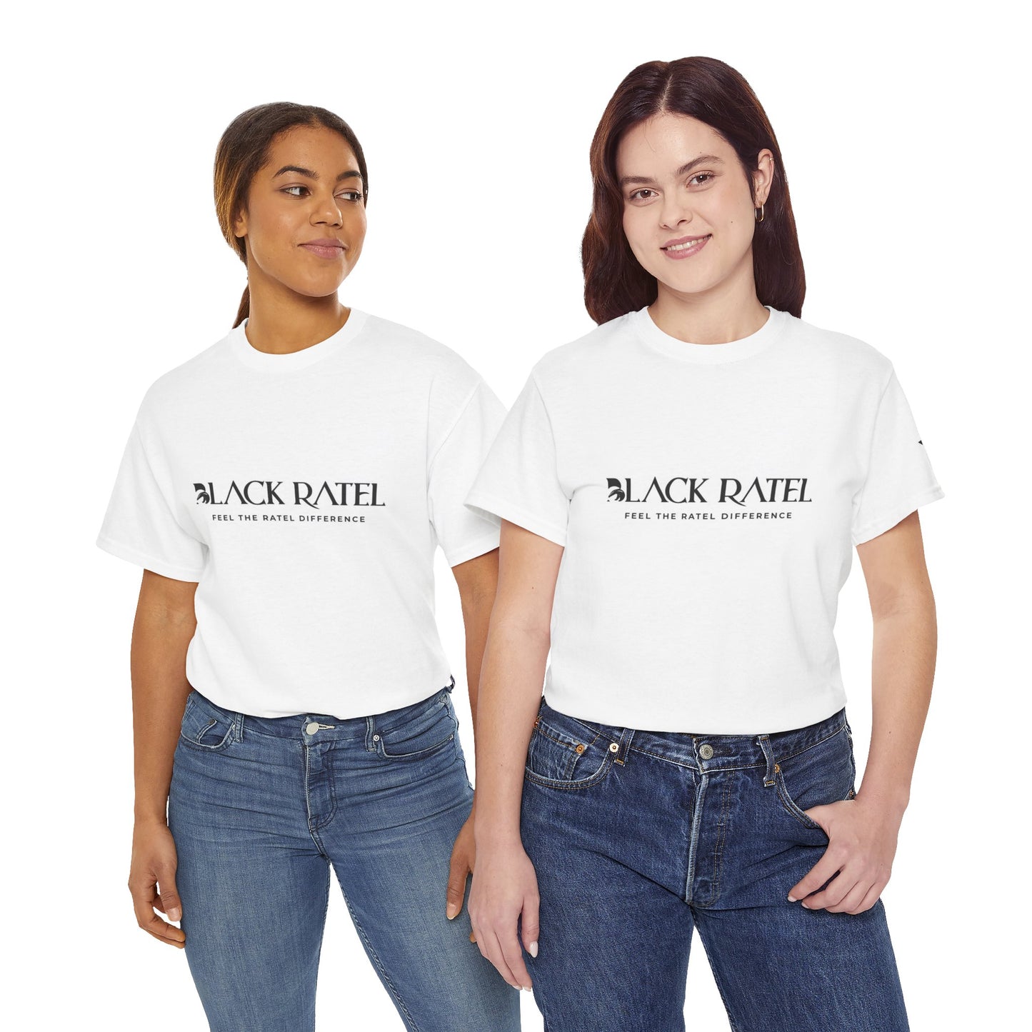 Black Ratel Logo Tee — "Feel the Ratel Difference" Graphic T‑Shirt