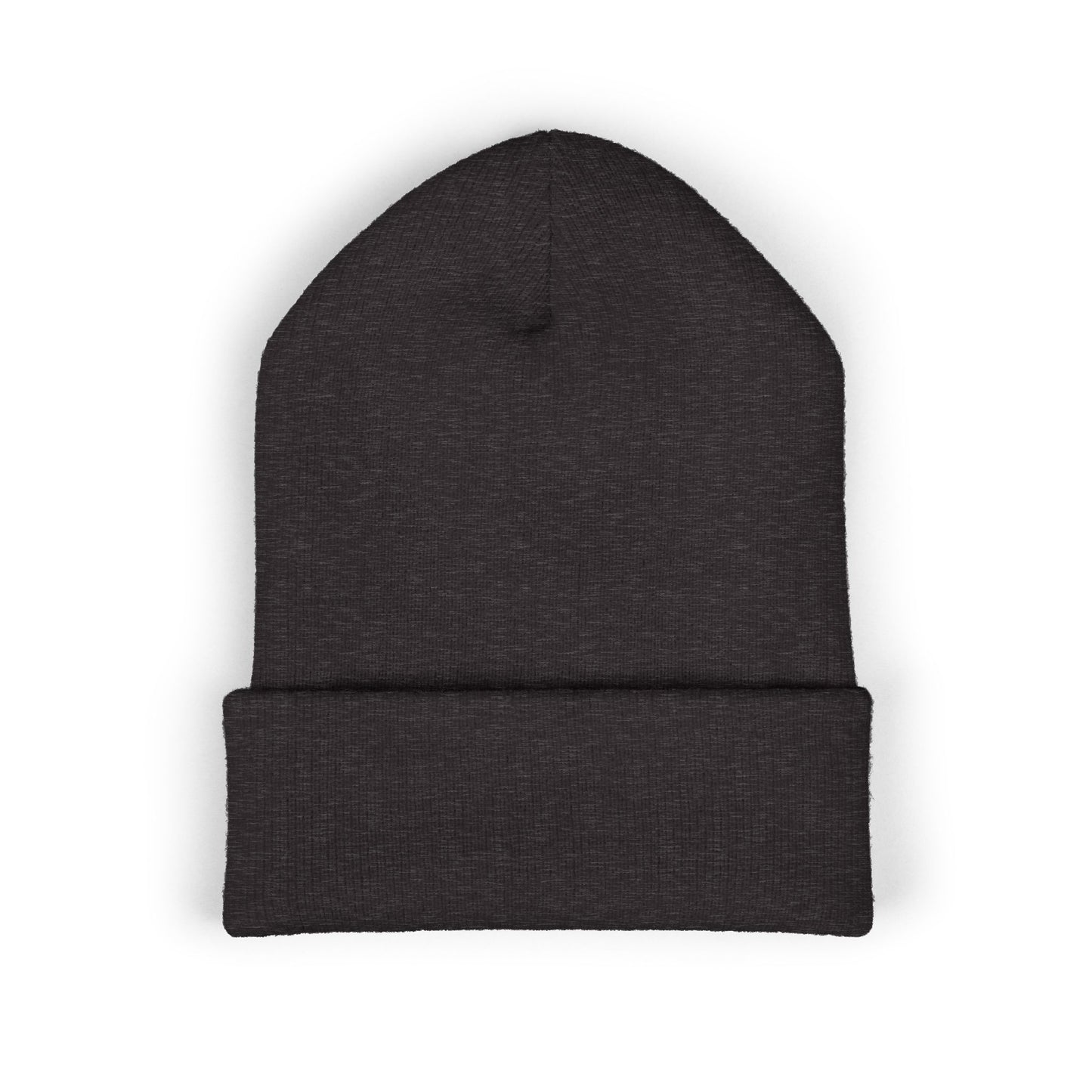 Embroidered "Black Rain" Classic Cuffed Beanie — Minimal Streetwear Knit Hat