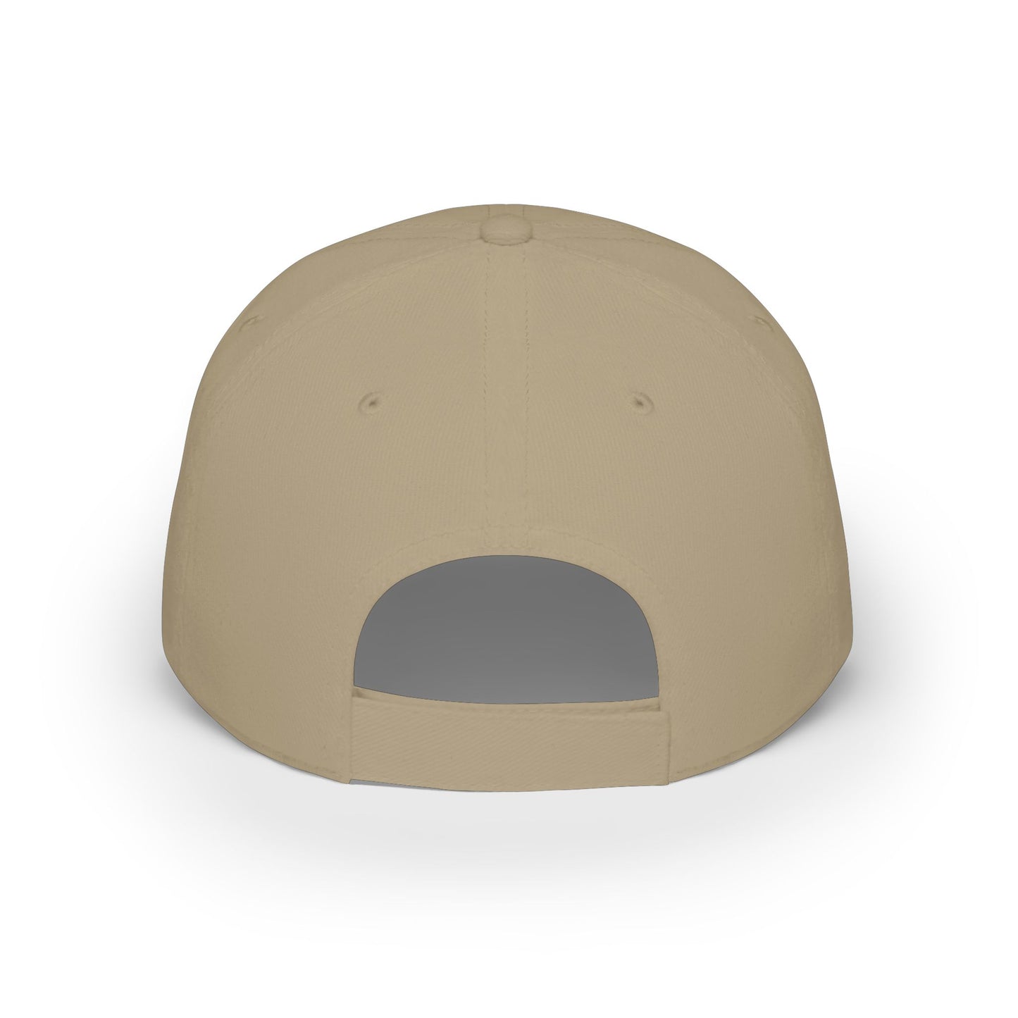 Minimal Red Baseball Cap with White Abstract Logo — Low Profile Hat