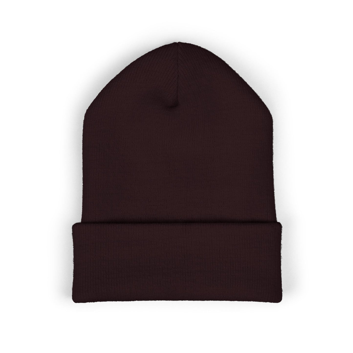 Embroidered "Black Rain" Classic Cuffed Beanie — Minimal Streetwear Knit Hat