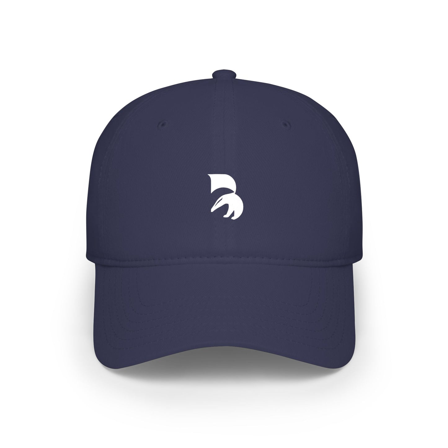 Minimal Red Baseball Cap with White Abstract Logo — Low Profile Hat