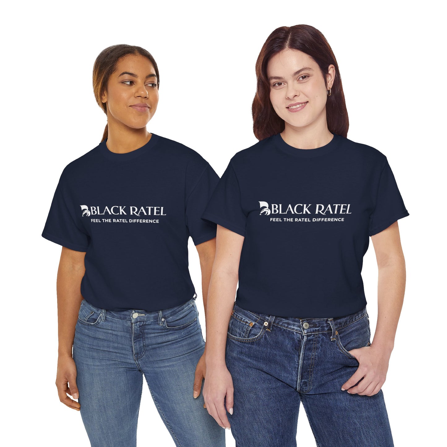 Black Ratel Logo Tee — "Feel the Ratel Difference" Graphic T‑Shirt
