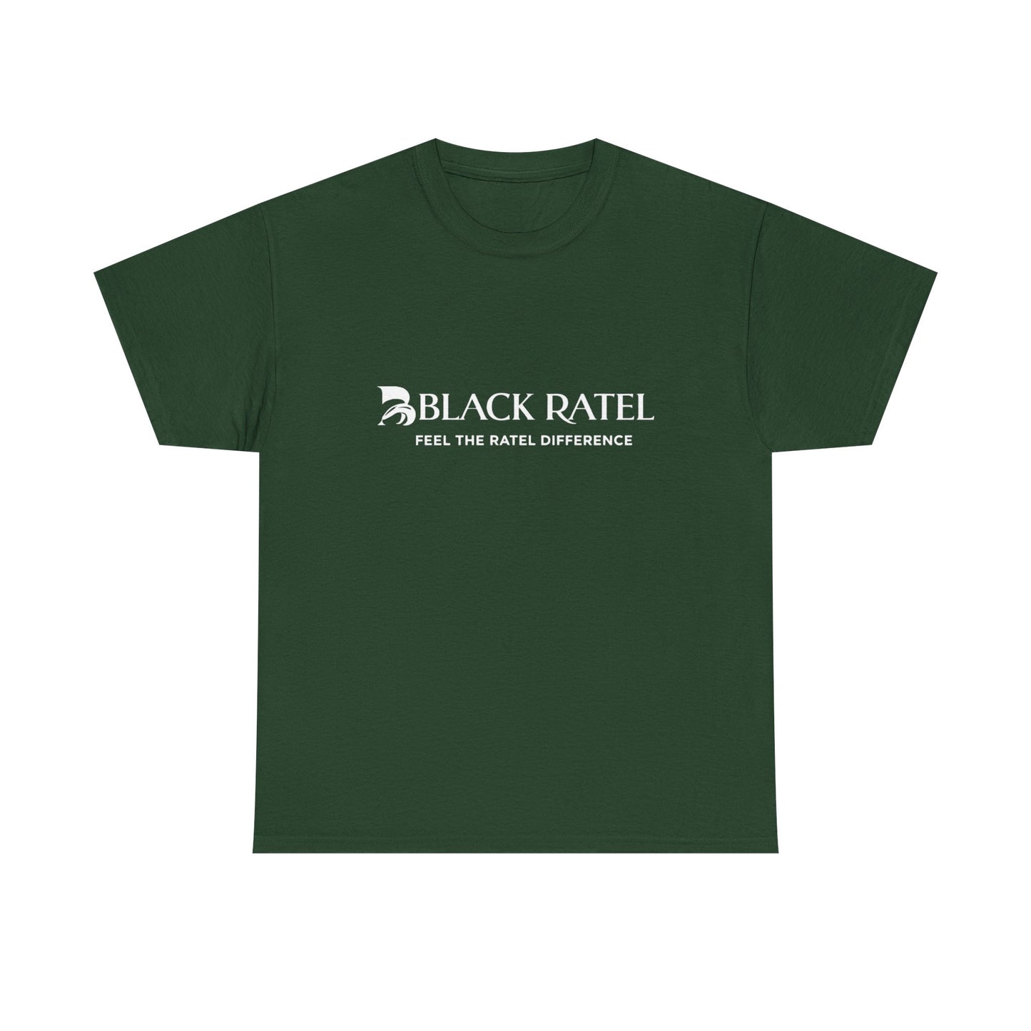 Black Ratel Logo Tee — "Feel the Ratel Difference" Graphic T‑Shirt