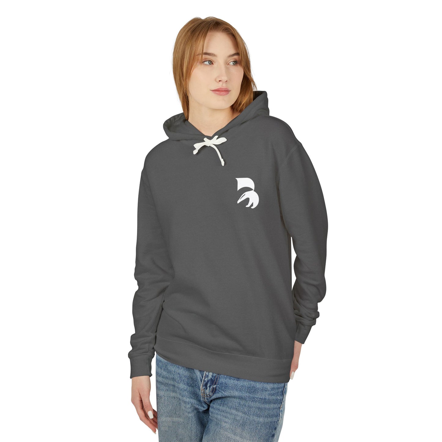 Black Ratel BR Distressed Logo Hoodie — Lightweight Unisex Hooded Sweatshirt