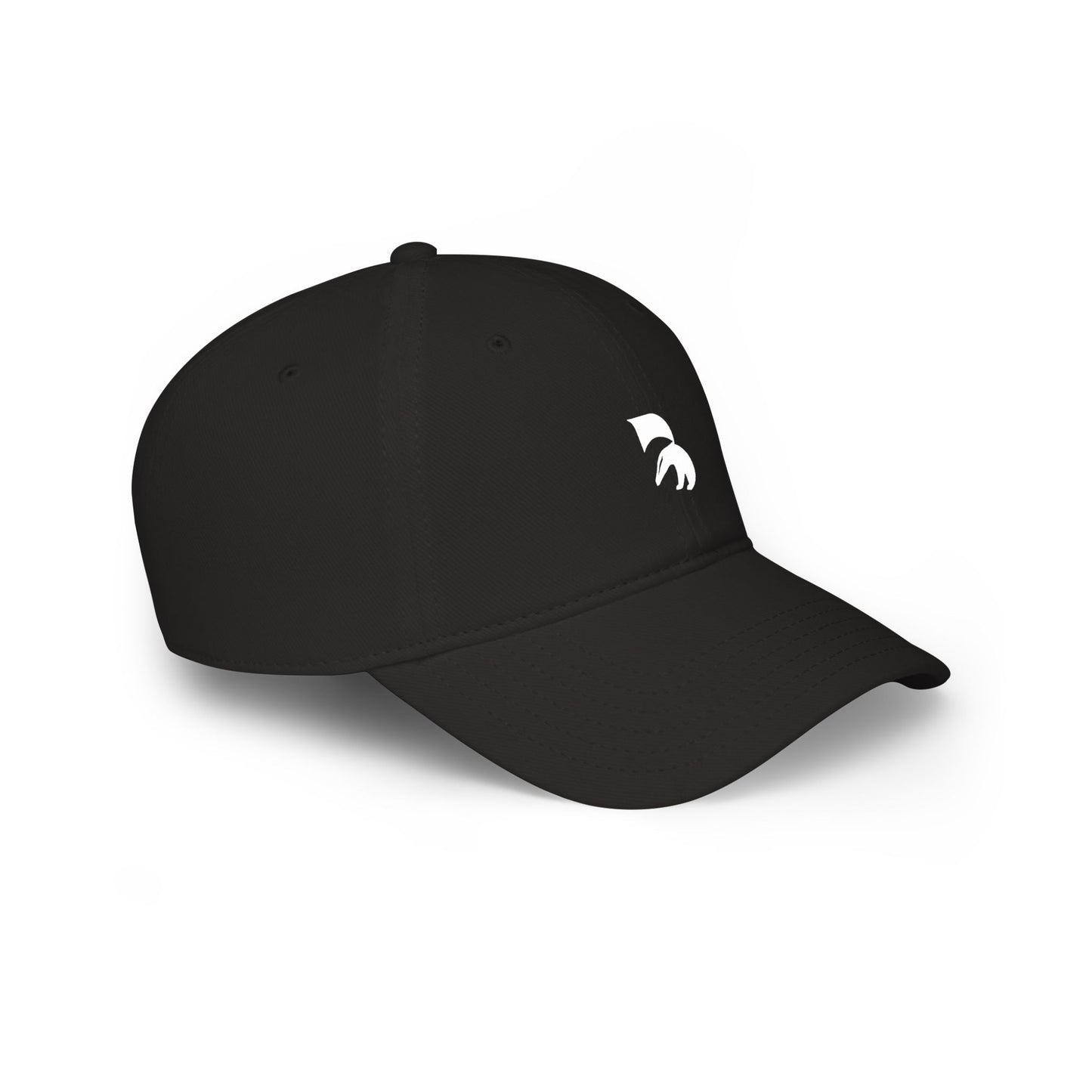 Minimal Red Baseball Cap with White Abstract Logo — Low Profile Hat